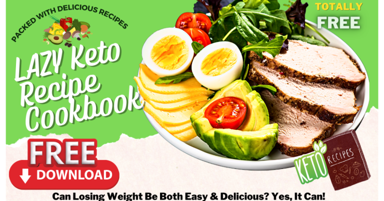 Free Keto Recipes Cookbook fb share 1 768x402
